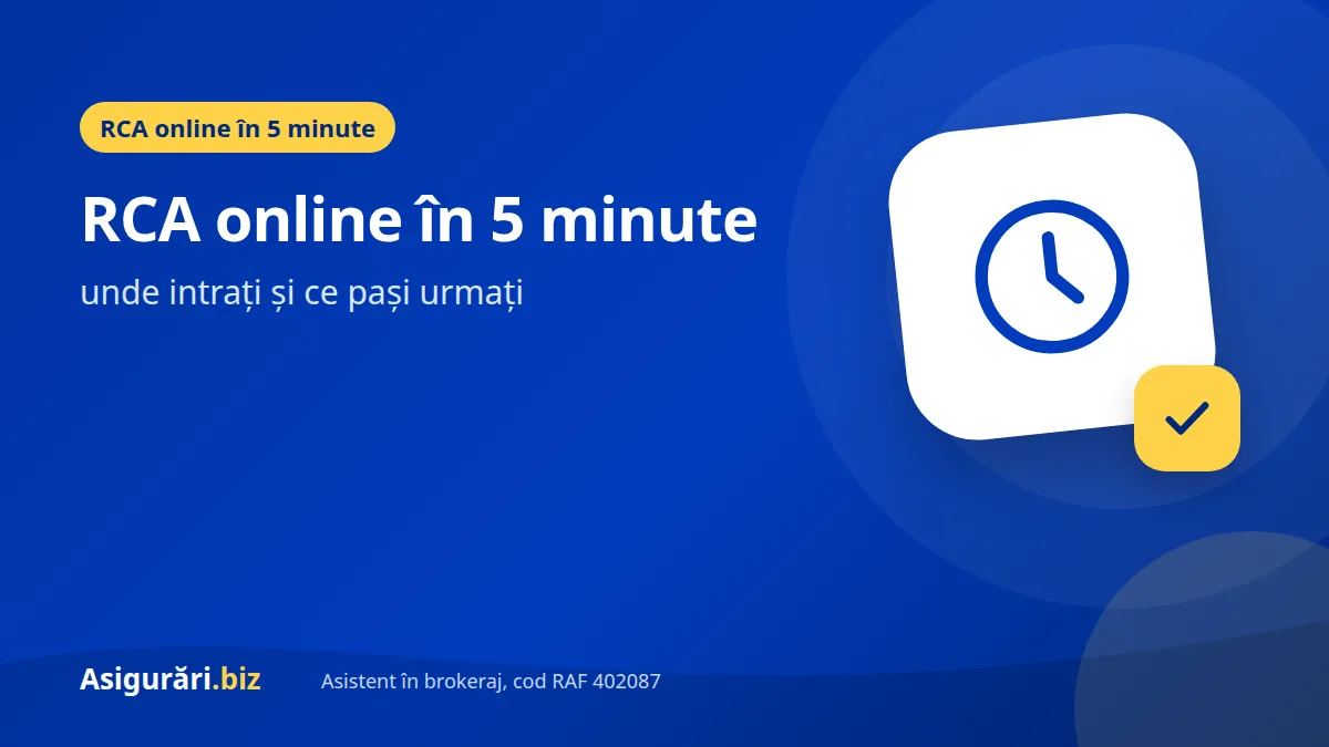 RCA online în 5 minute: unde intrați și ce pași urmați